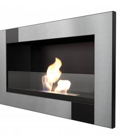 Biokominek Golf Qube z szybą Kratki