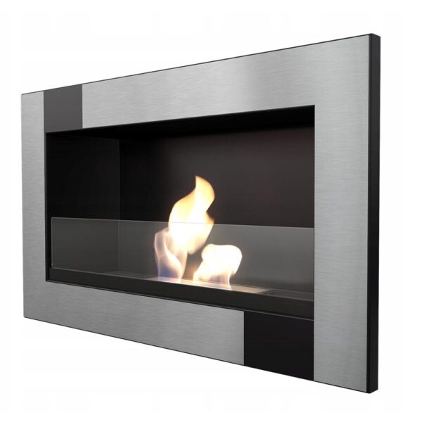 Biokominek Golf Qube z szybą Kratki