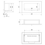 Biokominek Golf Vertical z szybą Kratki