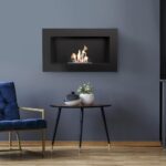 Biokominek Golf 2 Slim Czarny Kratki