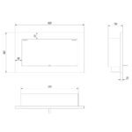 Biokominek Golf 2 Slim Czarny Kratki