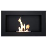 Biokominek Golf 2 Slim Czarny Kratki