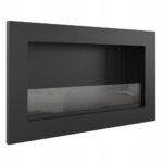 Biokominek Golf 2 Slim Czarny z szybą Kratki