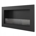 Biokominek Golf 2 Slim Czarny z szybą Kratki