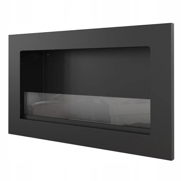 Biokominek Golf 2 Slim Czarny z szybą Kratki