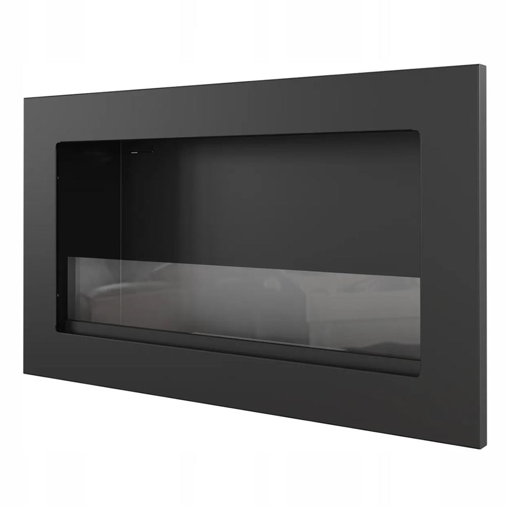 Biokominek Golf 2 Slim Czarny z szybą Kratki Biokominek Golf 2 Slim Czarny z szybą Kratki