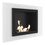 Biokominek Oscar Biały Kratki