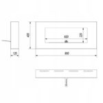 Biokominek Delta Flat Kratki