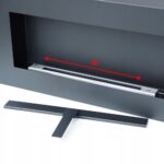 Biokominek Delta Flat z szybą Kratki