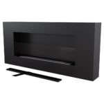 Biokominek Delta Flat z szybą Kratki