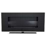 Biokominek Delta Flat z szybą Kratki