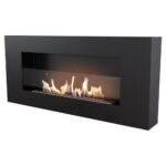 Biokominek Delta Flat z szybą Kratki