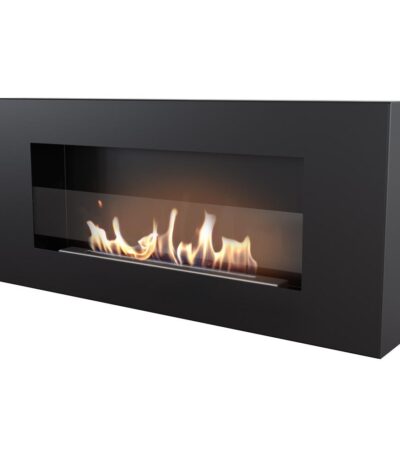 Biokominek Delta Flat z szybą Kratki