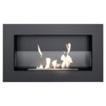 Biokominek Golf Flat z szybą Kratki