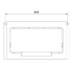 Biokominek Golf Flat z szybą Kratki