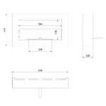 Biokominek Golf Flat z szybą Kratki