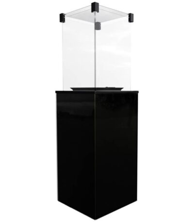 Ogrzewacz tarasowy Patio Obudowa Szklana Czarny Kratki