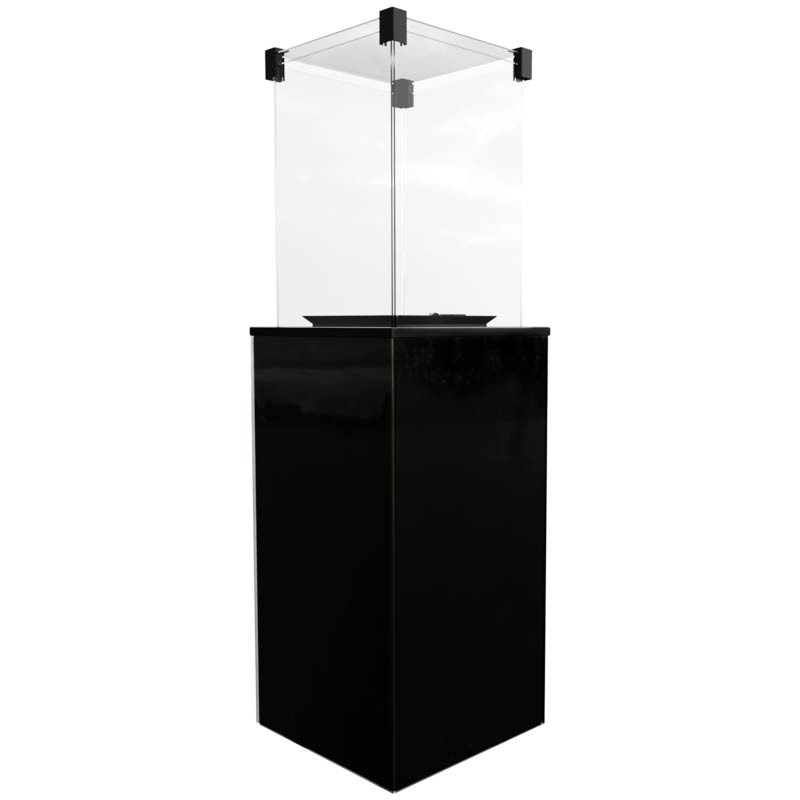 Ogrzewacz tarasowy Patio Obudowa Szklana Czarny Kratki