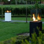 Ogrzewacz tarasowy Patio Obudowa Szklana Czarny Kratki