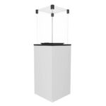 Ogrzewacz tarasowy Patio Obudowa Szklana Biały Kratki