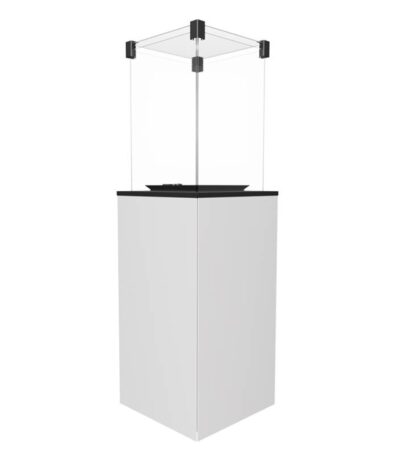 Ogrzewacz tarasowy Patio Obudowa Szklana Biały Kratki