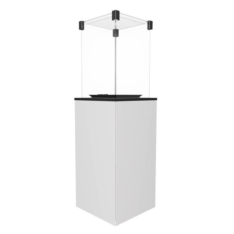 Ogrzewacz tarasowy Patio Obudowa Szklana Biały Kratki