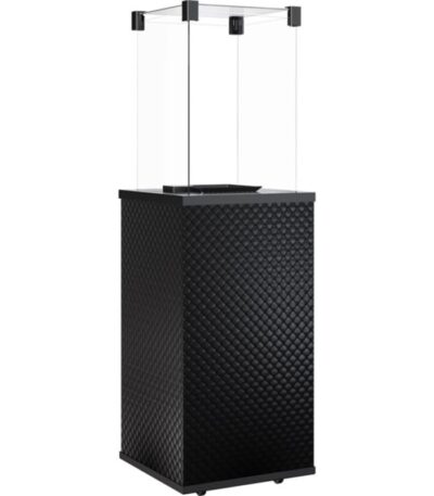 Ogrzewacz tarasowy Patio Obudowa Szklana Pikowana Czarny Kratki