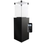 Ogrzewacz tarasowy Patio Automatyczny Stalowy Czarny Kratki