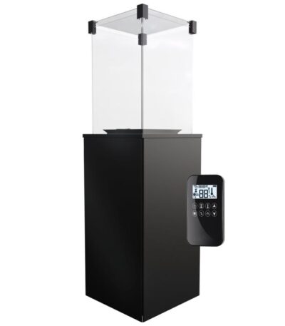 Ogrzewacz tarasowy Patio Automatyczny Stalowy Czarny Kratki