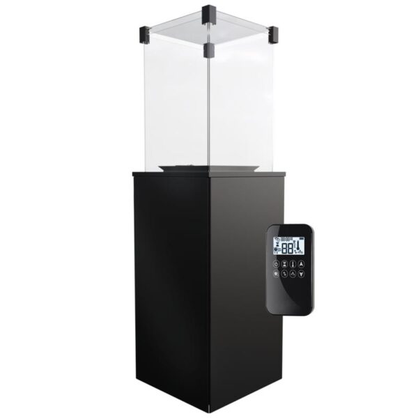 Ogrzewacz tarasowy Patio Automatyczny Stalowy Czarny Kratki