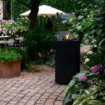 Ogrzewacz tarasowy Patio Automatyczny Obudowa Szklana Czarny Kratki