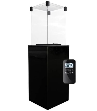 Ogrzewacz tarasowy Patio Automatyczny Obudowa Szklana Czarny Kratki