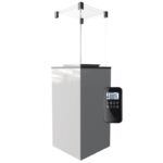 Ogrzewacz tarasowy Patio Automatyczny Obudowa Szklana Biały Kratki