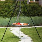 Zestaw palenisko Haiti 60 cm + trójnóg 180 cm + ruszt stal czarna 50 cm CookKing