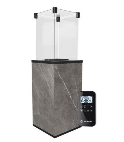 Ogrzewacz tarasowy Patio Automatyczny Spiek Kwarcowy Naturali Pietra Grey Kratki