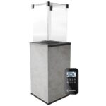 Ogrzewacz tarasowy Patio Automatyczny Spiek Kwarcowy Oxide Grigio Kratki