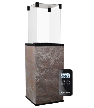 Ogrzewacz tarasowy Patio Automatyczny Spiek Kwarcowy Oxide Nero Kratki