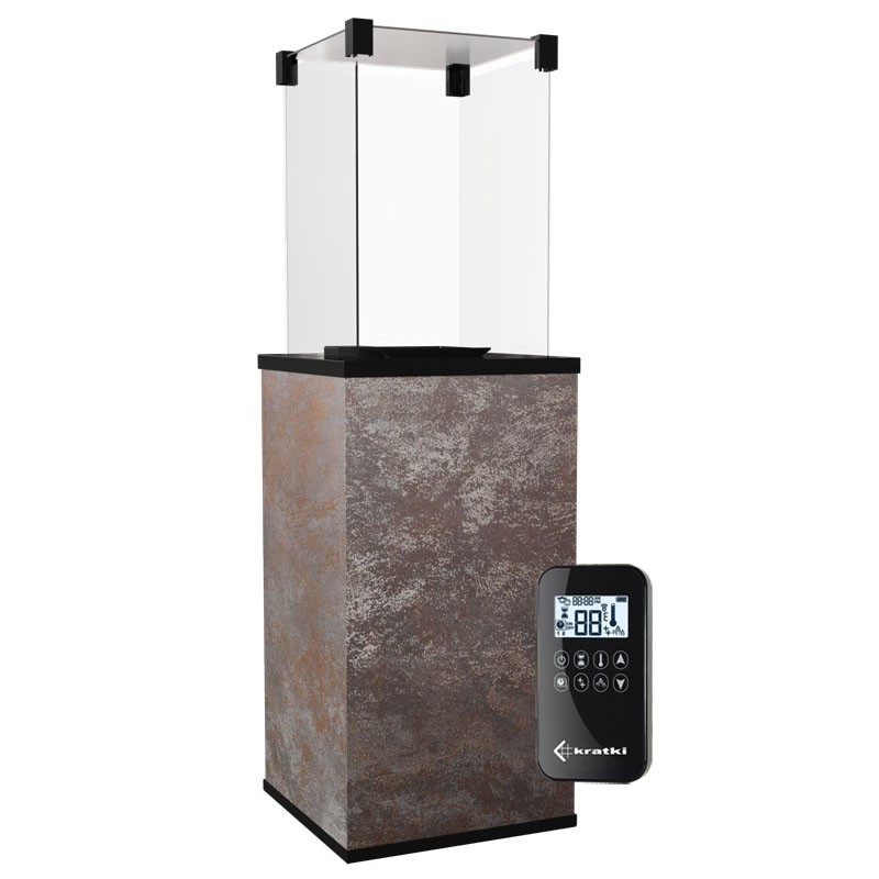 Ogrzewacz tarasowy Patio Automatyczny Spiek Kwarcowy Oxide Nero Kratki Ogrzewacz tarasowy Patio Automatyczny Spiek Kwarcowy Oxide Nero Kratki