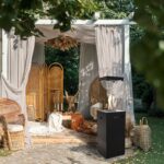 Ogrzewacz tarasowy Patio Light Stalowy Czarny Kratki