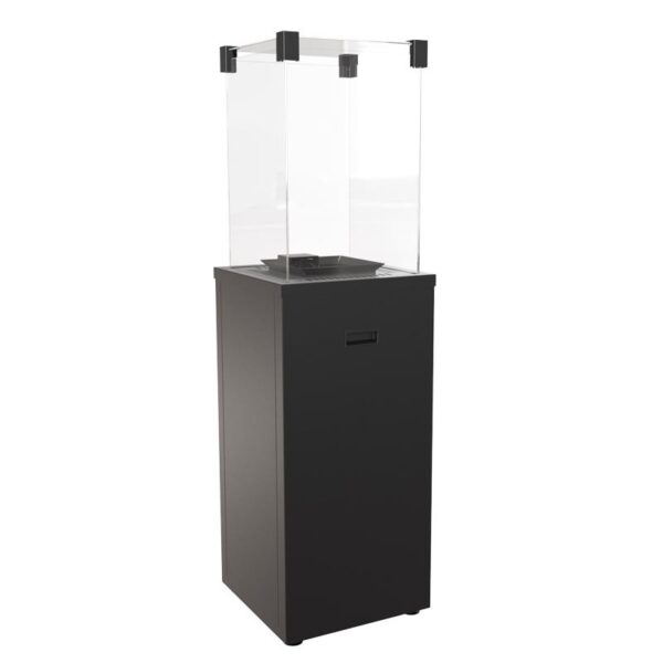 Ogrzewacz tarasowy Patio Slim Stalowy Czarny Kratki