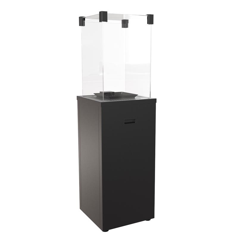 Ogrzewacz tarasowy Patio Slim Stalowy Czarny Kratki Ogrzewacz tarasowy Patio Slim Stalowy Czarny Kratki