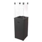 Ogrzewacz tarasowy Patio Slim Stalowy Czarny Kratki