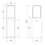 Ogrzewacz tarasowy Patio Slim Stalowy Czarny Kratki