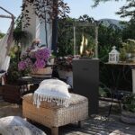 Ogrzewacz tarasowy Patio Slim Stalowy Czarny Kratki