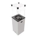 Ogrzewacz tarasowy Patio Slim Stalowy Biały Kratki