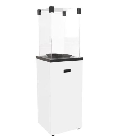 Ogrzewacz tarasowy Patio Slim Stalowy Biały Kratki