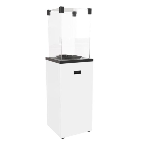 Ogrzewacz tarasowy Patio Slim Stalowy Biały Kratki