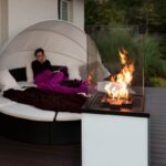 Ogrzewacz tarasowy Patio Slim Stalowy Biały Kratki