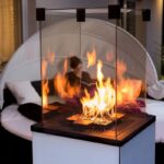 Ogrzewacz tarasowy Patio Slim Stalowy Biały Kratki