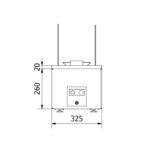 Ogrzewacz tarasowy Patio Horizontal Stalowy Czarny Kratki